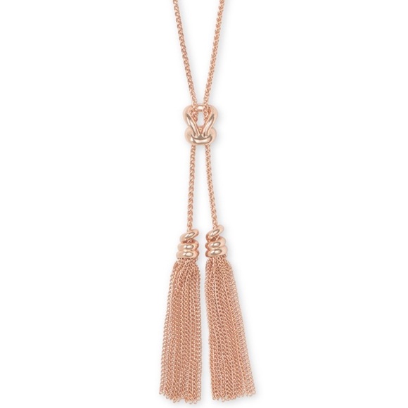 KENDRA SCOTT  Presleigh Lariat Y Necklace in Rose Gold - Picture 1 of 8